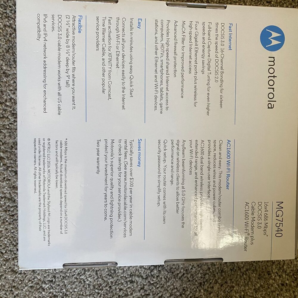 Modem & Router Motorola MG7540 - Picture 8 of 9